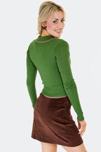 Load image into Gallery viewer, Green and Pink Western Rose Embroidered Cardigan
