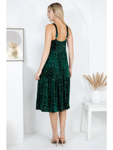 Load image into Gallery viewer, Emerald Velvet Celestial Cami Maxi Dress
