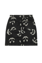 Load image into Gallery viewer, Jack O Lantern Denim Mini Skirt
