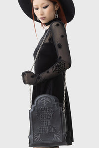 Here Lies Beetlejuice "Never Trust the Living" Headstone Purse