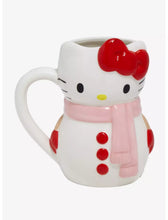 Load image into Gallery viewer, Hello Kitty Holiday Snowman Sculpted Mug
