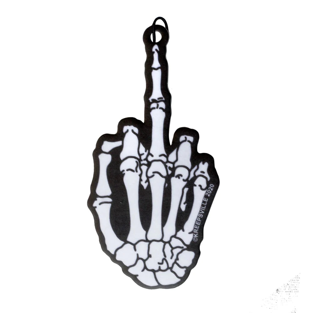 Skeletal Middle Finger Air Freshener