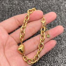 Load image into Gallery viewer, Dainty Heart Charm Chain Bracelet- More Styles Available!
