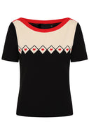 Sharona Heart Knit Sweater Top