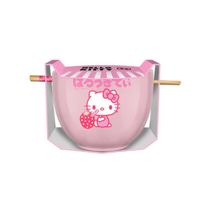 Hello Kitty Strawberry Ramen Bowl with Chopsticks