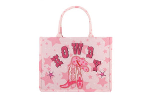"Howdy" Cowboy Pink Tote Bag
