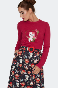 Puppies and Kittens Valentine Skirt