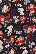 Load image into Gallery viewer, Puppies and Kittens Valentine Skirt
