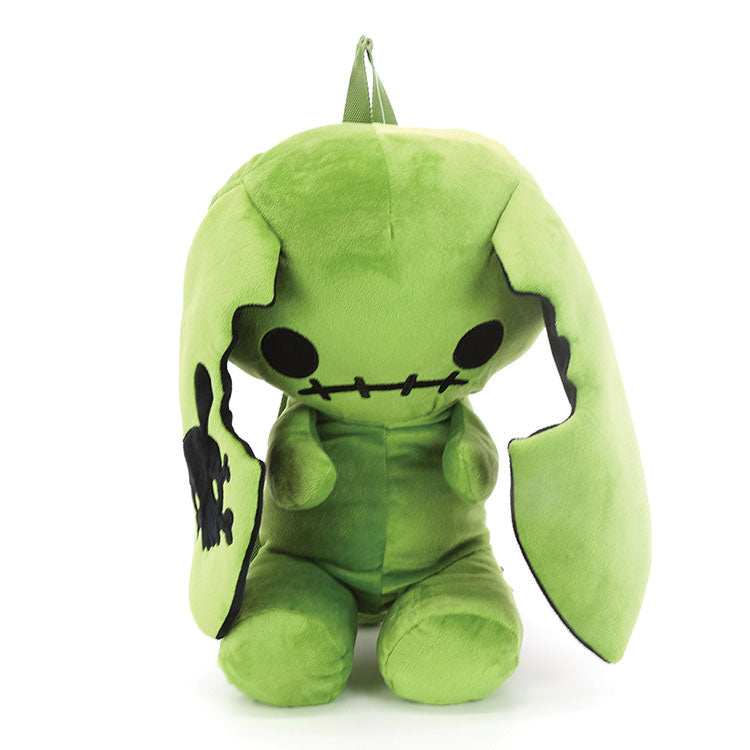 Green Naughty Bunny Stuffed Mini Backpack