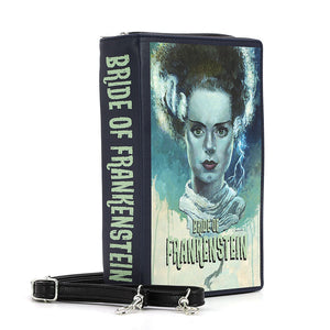 Bride of Frankenstein Living Color Book Crossbody Purse