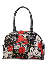 Skulls and Roses Handbag Purse