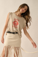 Kiss Kiss Distressed Top