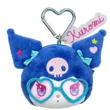 Load image into Gallery viewer, Kuromi Loves U Plush Mini Zip Pouch
