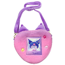 Load image into Gallery viewer, Kuromi Loves U Plush Heart Purse
