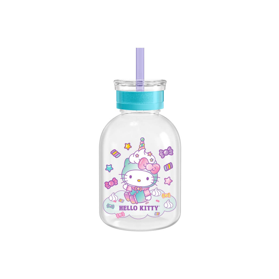 Hello Kitty Dreamland Unicorn Candy Cloud Glass Milk Bottle