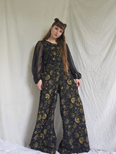Load image into Gallery viewer, Black Dreamy Wide Leg Celestial Mushroom Jumpsuit
