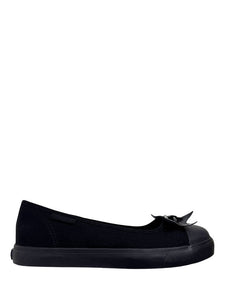 Emily Bow Bat Black Sneaker Flats