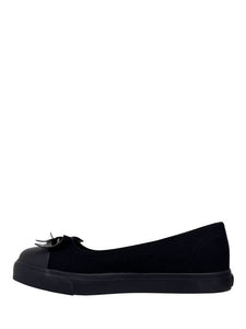 Emily Bow Bat Black Sneaker Flats