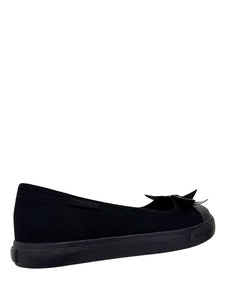 Emily Bow Bat Black Sneaker Flats