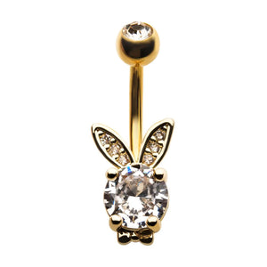 Crystal Bunny Belly Ring