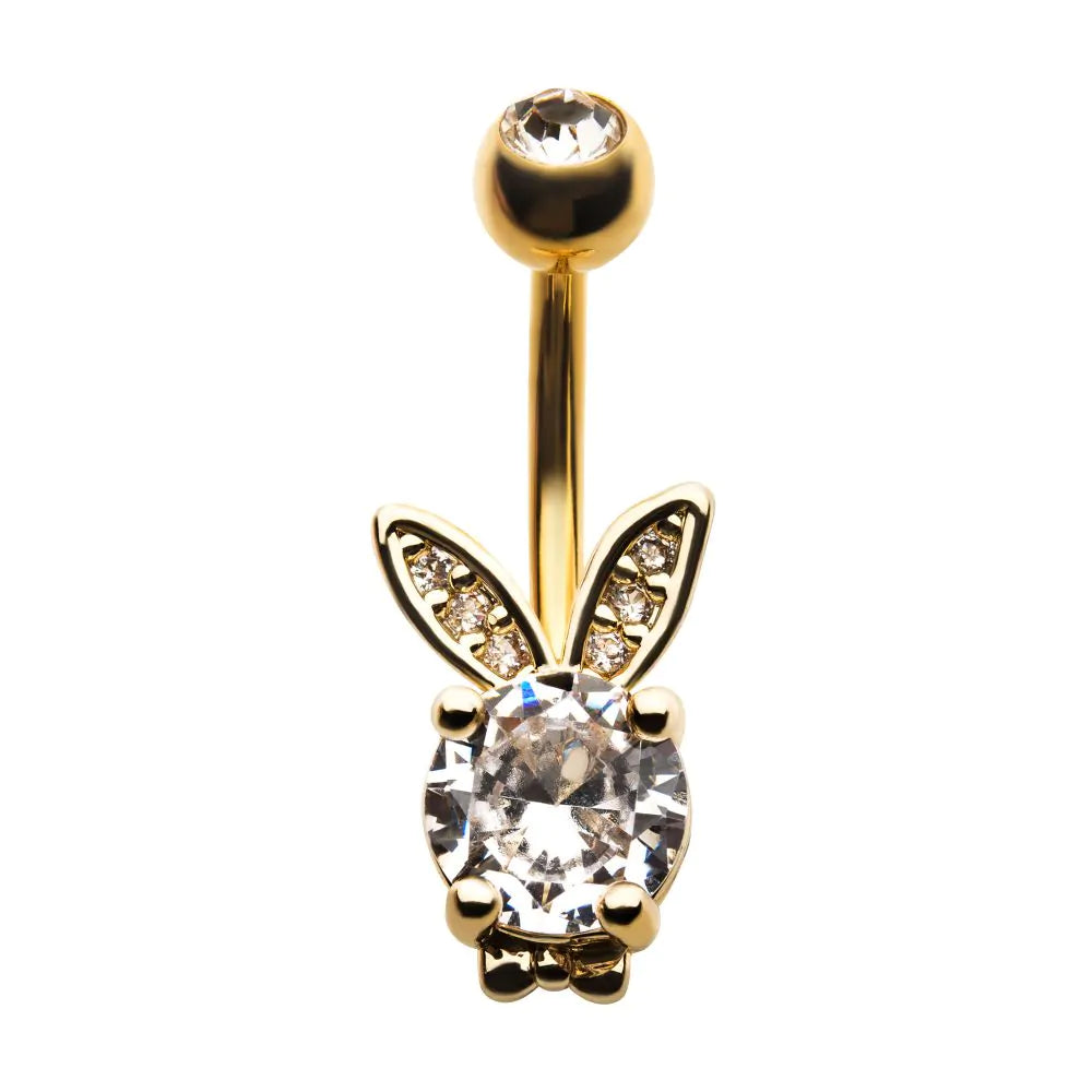 Crystal Bunny Belly Ring