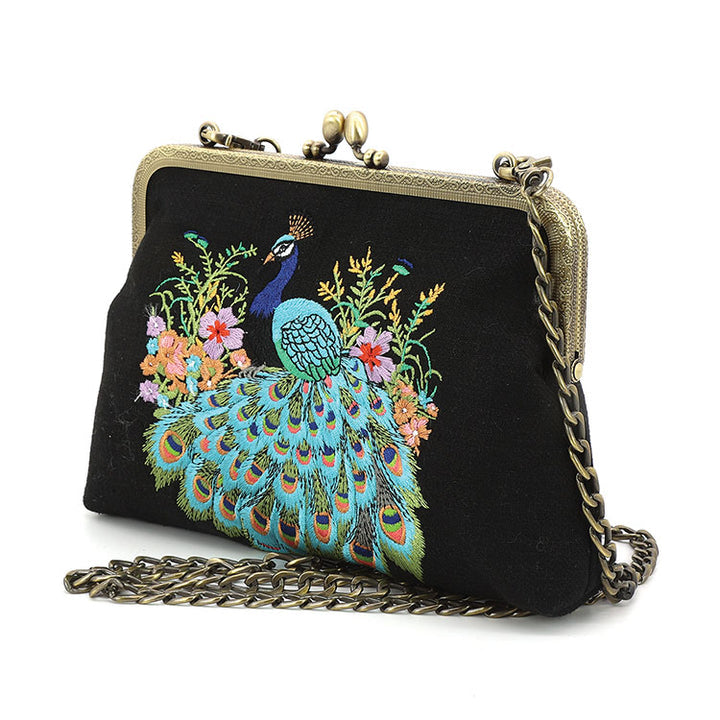 Peacock Vintage Kisslock Purse