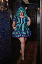 Load image into Gallery viewer, Adelaide Haunted Striped Ruffle Mini Swing Dress

