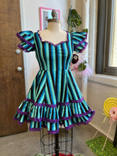 Load image into Gallery viewer, Adelaide Haunted Striped Ruffle Mini Swing Dress
