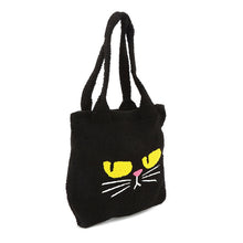 Load image into Gallery viewer, Furry Black Cat Tote Bag
