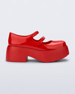 Red Farrah Double Buckle Mary Jane Shoes
