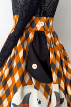 Load image into Gallery viewer, Kewpie Vintage Witch Gathered Skirt
