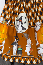Load image into Gallery viewer, Kewpie Vintage Witch Gathered Skirt
