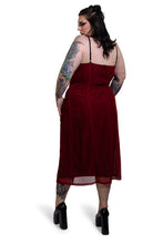 Load image into Gallery viewer, Valentina Burgundy Midi Slip Dress
