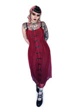 Load image into Gallery viewer, Valentina Burgundy Midi Slip Dress
