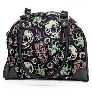 Coffins and Skulls Bowler Style Purse