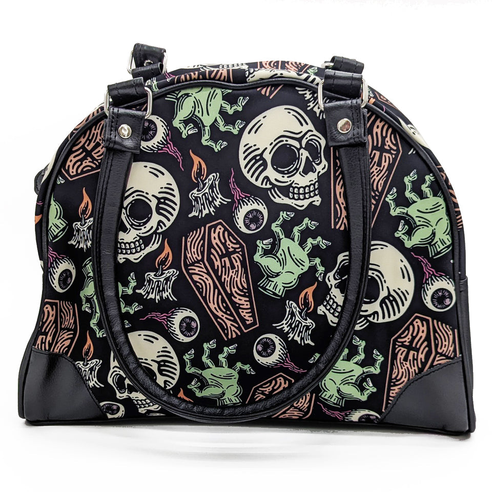 Coffins and Skulls Bowler Style Purse