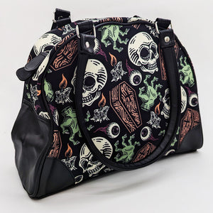 Coffins and Skulls Bowler Style Purse