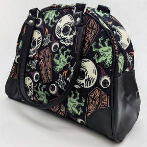 Coffins and Skulls Bowler Style Purse