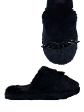 Load image into Gallery viewer, Kreepy Kozy Black Bat Slippers
