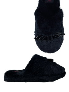 Kreepy Kozy Black Bat Slippers