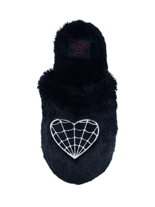 Kreepy Kozy Web Heart Slippers