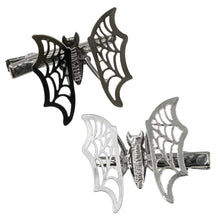 Load image into Gallery viewer, Bat Spring Web Wing Hair Clips Set of 2
