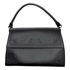 RIP Bat Embossed Doctor’s Bag Purse