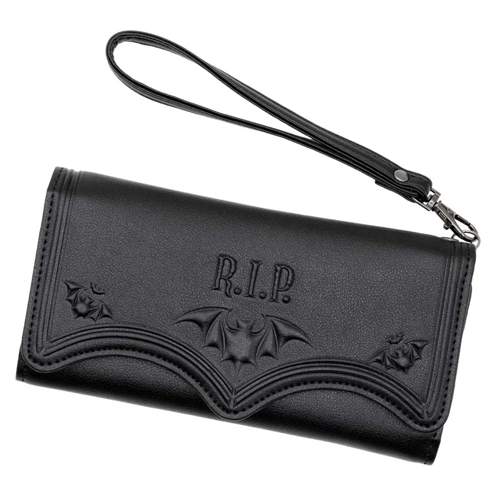 RIP Bat Embossed Trifold Wallet