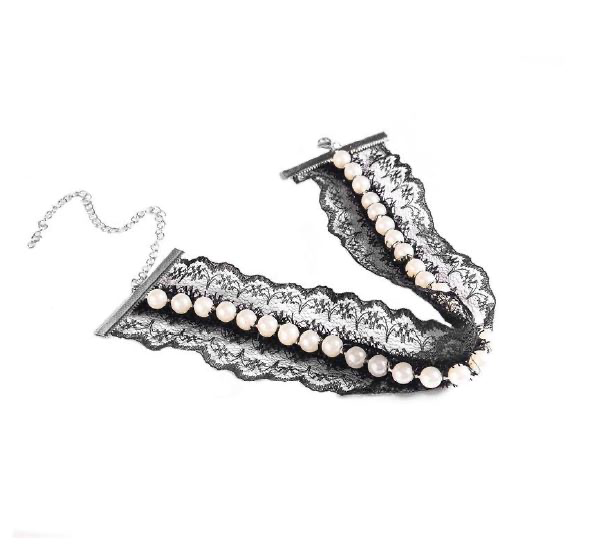 Pearl Lace Choker Necklace