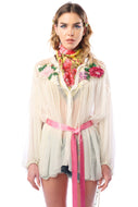 Amora Hand Embellished Chiffon Blouse