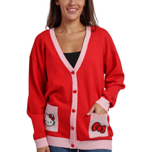 Load image into Gallery viewer, Hello Kitty Long Sleeve Pink and Red Cardigan
