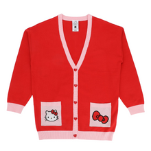 Load image into Gallery viewer, Hello Kitty Long Sleeve Pink and Red Cardigan
