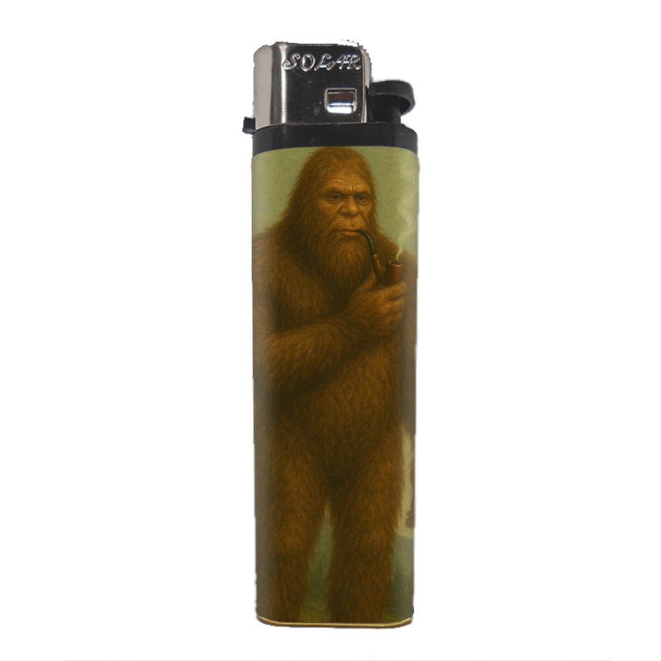 Bigfoot Smoking A Pipe Basic Lighter