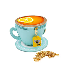 Load image into Gallery viewer, Lemon Tea Cup Crossbody Purse
